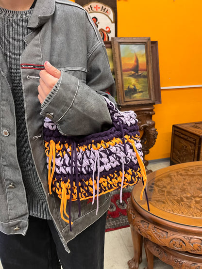 JOSI-TASCHE | Häkelanleitung für eine kleine, dicke Handtasche, T-Shirt-Garn, deutsches PDF-Dokument | Festnetztaschen