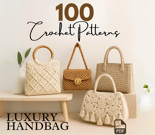 100 luxuriöse Häkelanleitungen für Handtaschen