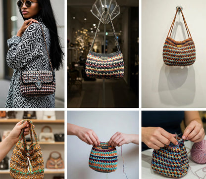 100 luxuriöse Häkelanleitungen für Handtaschen