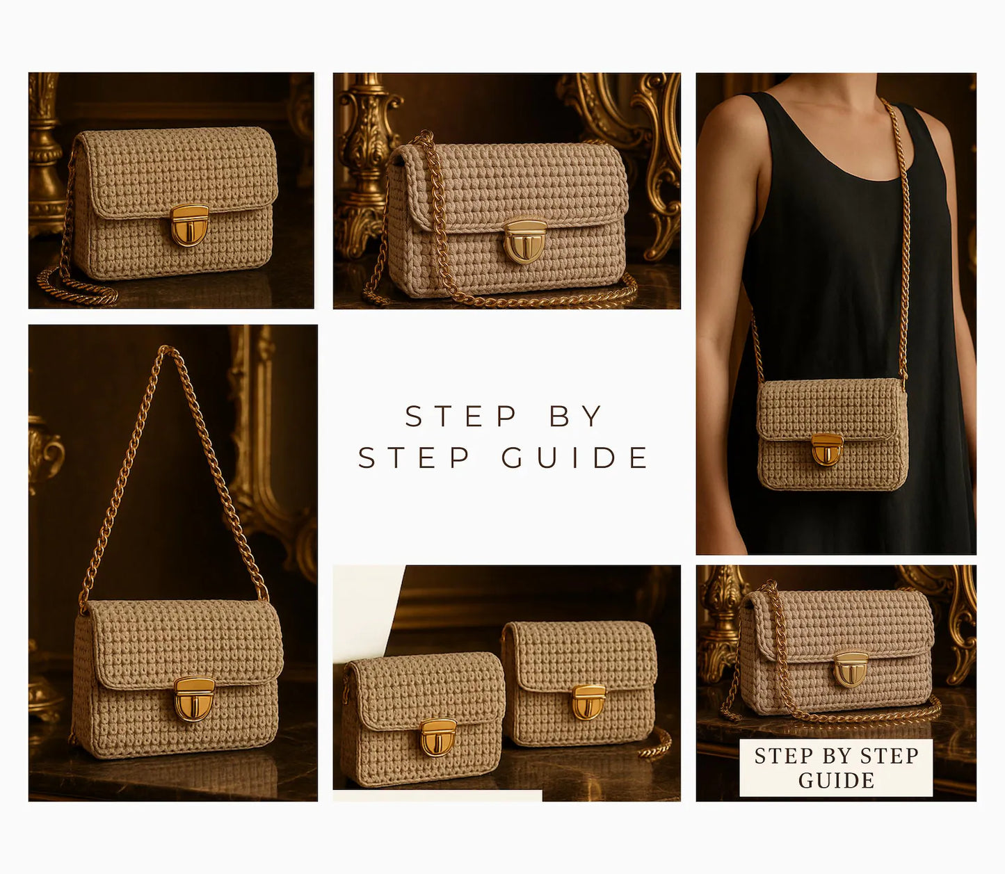 100 luxuriöse Häkelanleitungen für Handtaschen