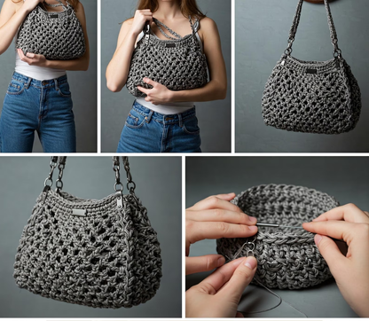 100 luxuriöse Häkelanleitungen für Handtaschen