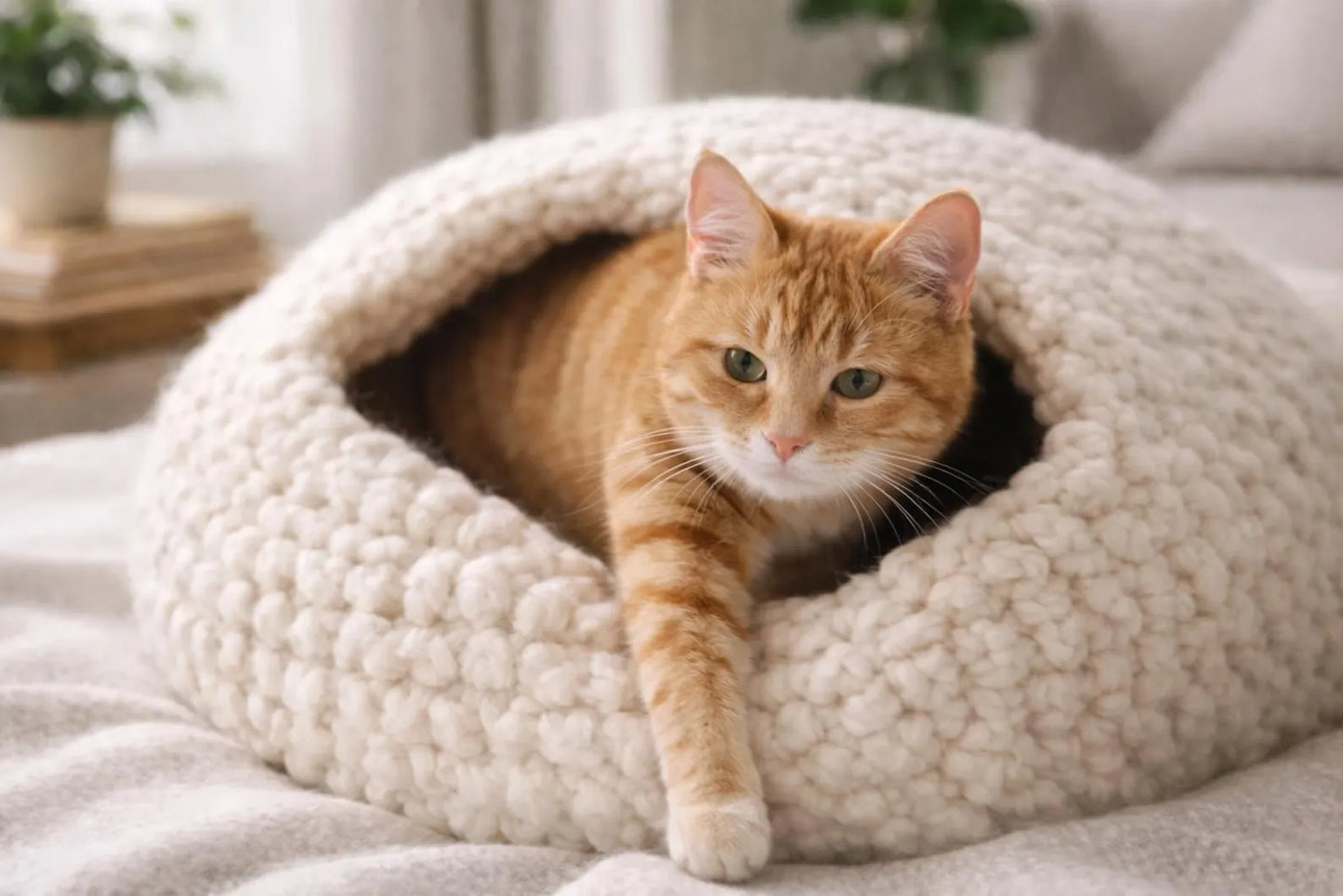 Gemütliches Katzen Häkelhaus Muster | Anfängerfreundliches PDF