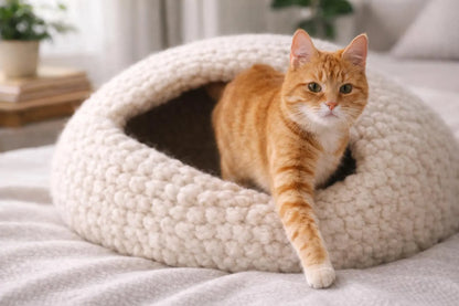 Gemütliches Katzen Häkelhaus Muster | Anfängerfreundliches PDF