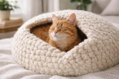 Gemütliches Katzen Häkelhaus Muster | Anfängerfreundliches PDF