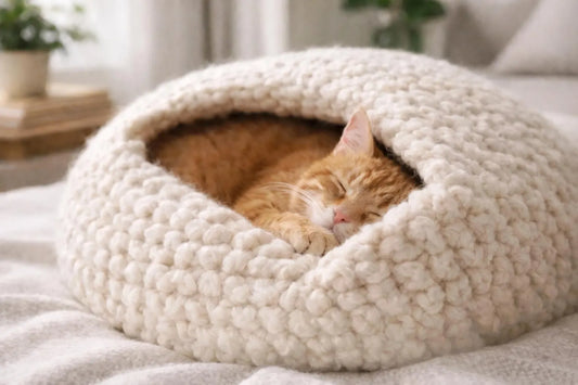 Gemütliches Katzen Häkelhaus Muster | Anfängerfreundliches PDF