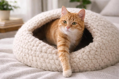 Gemütliches Katzen Häkelhaus Muster | Anfängerfreundliches PDF