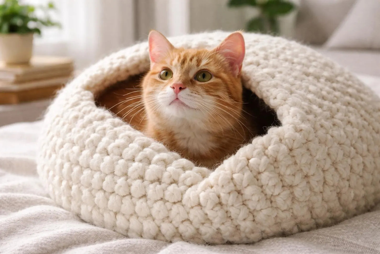 Gemütliches Katzen Häkelhaus Muster | Anfängerfreundliches PDF