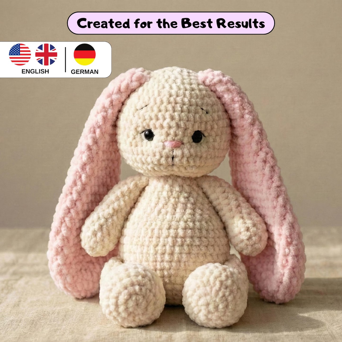Häkelanleitung Häschen PDF, Amigurumi Häschen Häkelanleitung Spielzeug, Häkelanleitung für Anfänger, Osterhase häkeln, Häkelanleitung