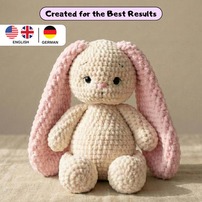Häkelanleitung Häschen PDF, Amigurumi Häschen Häkelanleitung Spielzeug, Häkelanleitung für Anfänger, Osterhase häkeln, Häkelanleitung