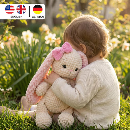 Häkelanleitung Häschen PDF, Amigurumi Häschen Häkelanleitung Spielzeug, Häkelanleitung für Anfänger, Osterhase häkeln, Häkelanleitung