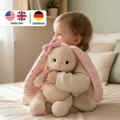 Häkelanleitung Häschen PDF, Amigurumi Häschen Häkelanleitung Spielzeug, Häkelanleitung für Anfänger, Osterhase häkeln, Häkelanleitung