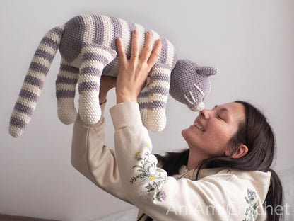 Häkelanleitung für eine schlafende Katze, Plüschkätzchen