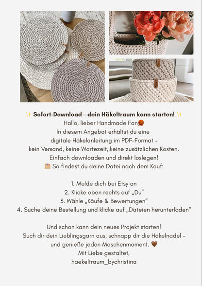 PDF "DEUTSCHE" Häkelanleitung für ein Kürbis