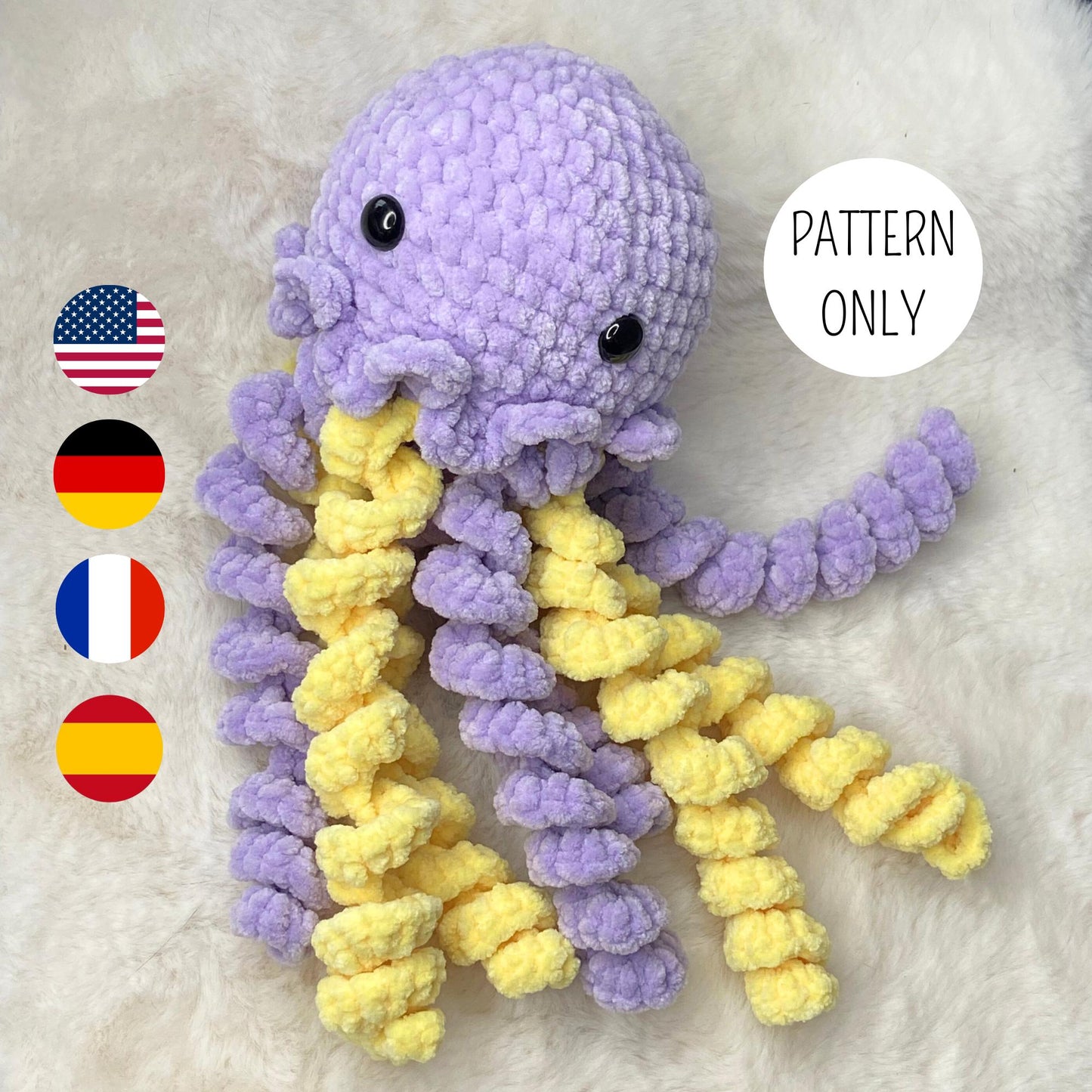 Häkelanleitung für eine Amigurumi-Quallen (PDF-Anleitung) – ohne Nähen