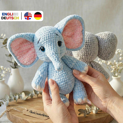 Elefant Häkelanleitung PDF - Anleitung für handgemachte Plüschtiere