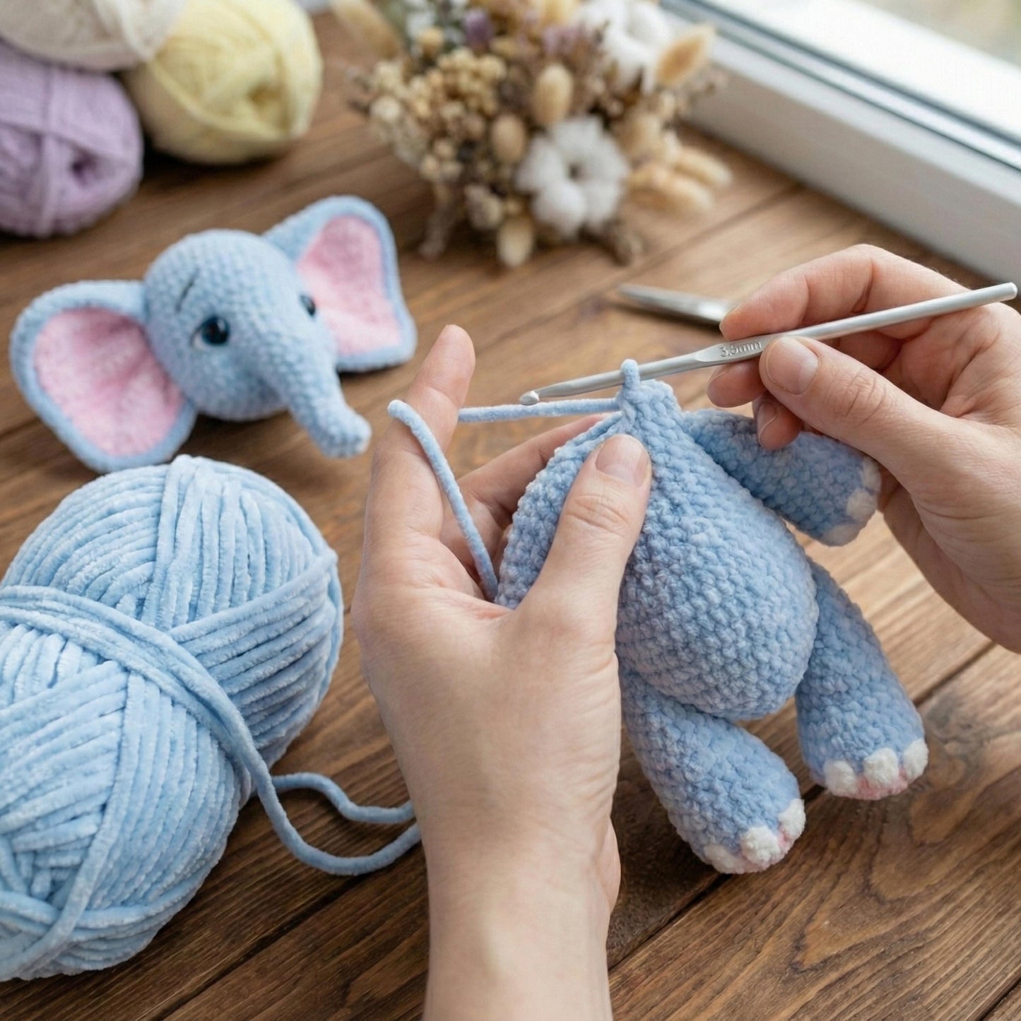 Elefant Häkelanleitung PDF - Anleitung für handgemachte Plüschtiere
