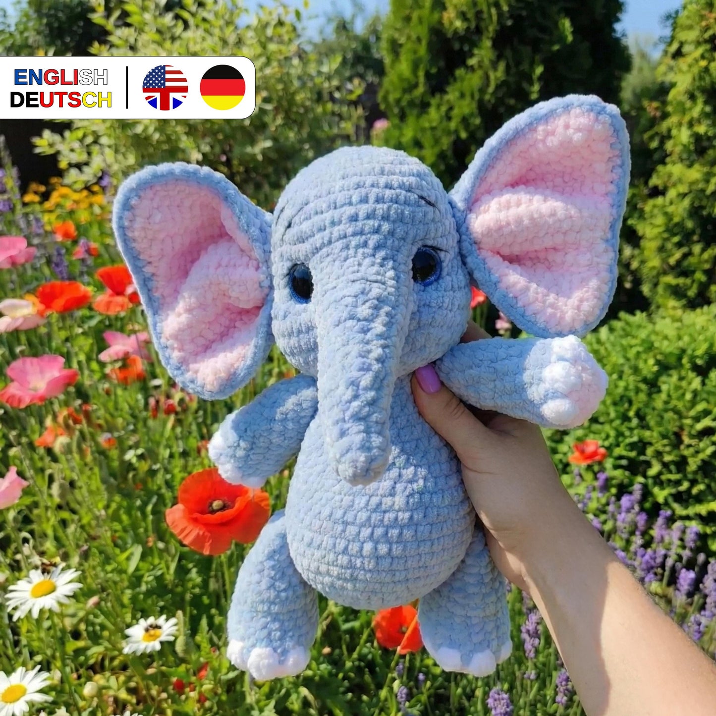 Elefant Häkelanleitung PDF - Anleitung für handgemachte Plüschtiere