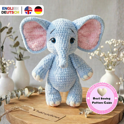 Elefant Häkelanleitung PDF - Anleitung für handgemachte Plüschtiere