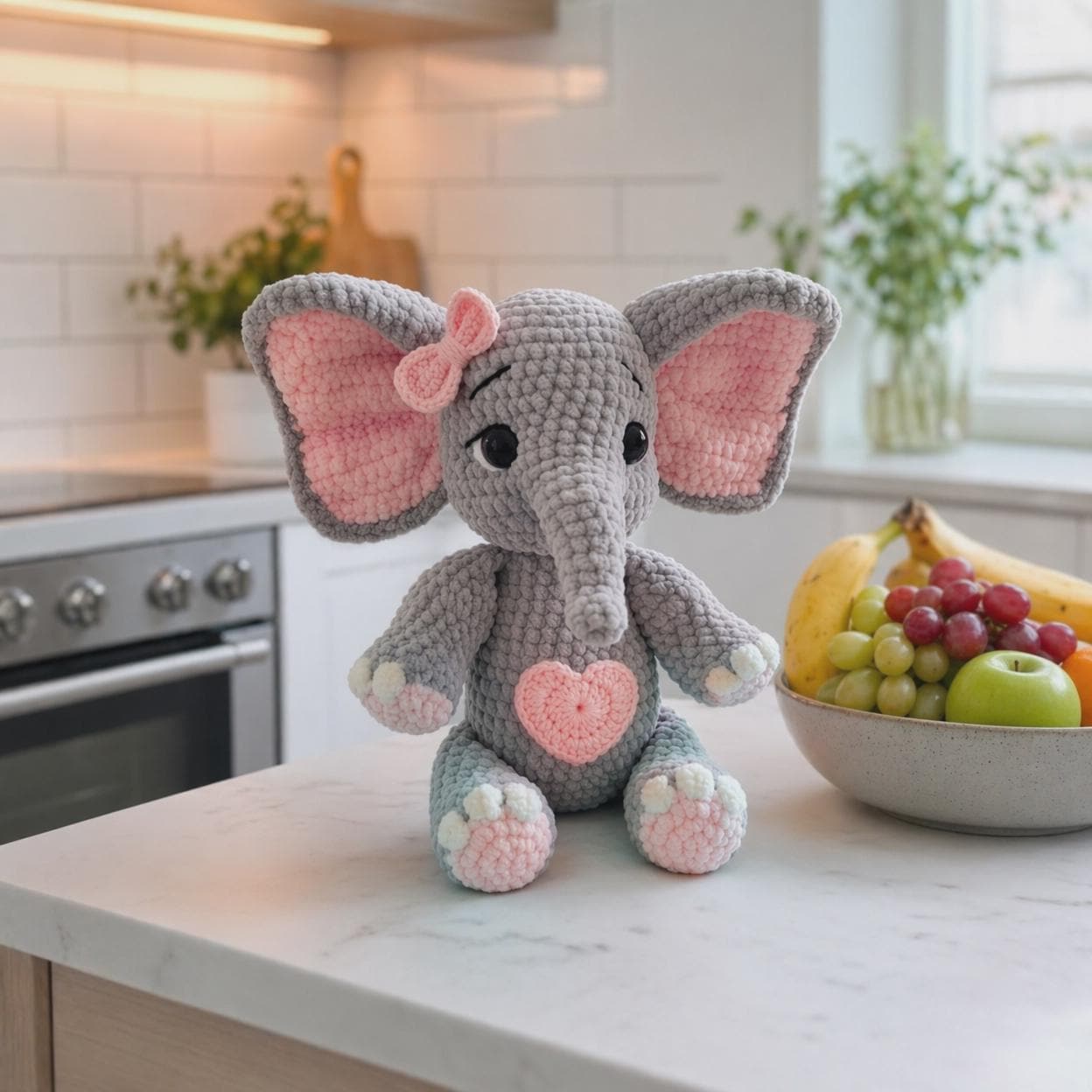 Einfaches häkeln Elefanten Muster, Amigurumi Digital Download PDF, süßes Tierspielzeug, Patron häkeln Elefanten, neues Baby Geschenk