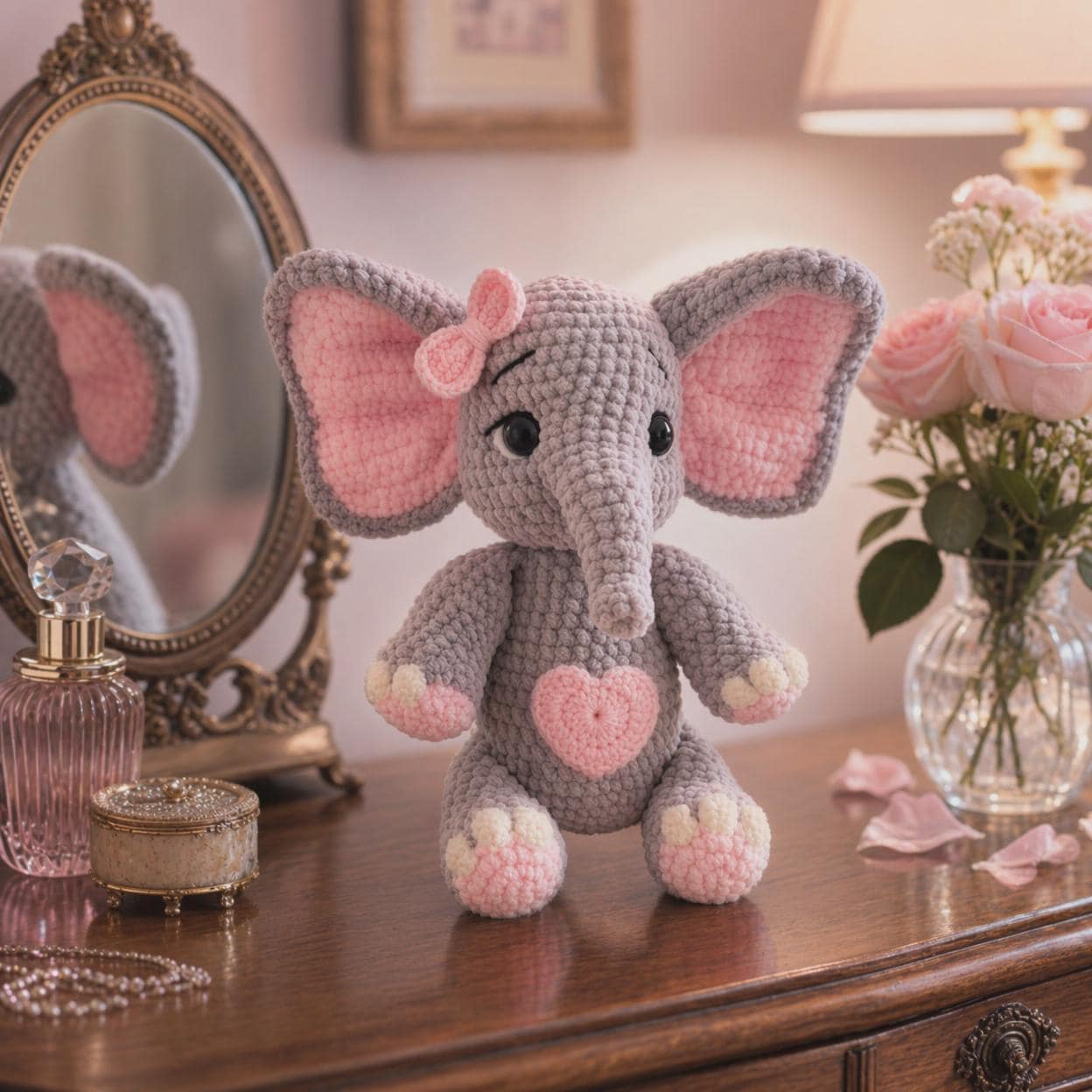 Einfaches häkeln Elefanten Muster, Amigurumi Digital Download PDF, süßes Tierspielzeug, Patron häkeln Elefanten, neues Baby Geschenk