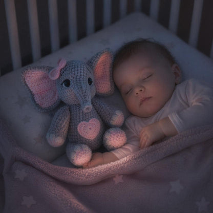 Einfaches häkeln Elefanten Muster, Amigurumi Digital Download PDF, süßes Tierspielzeug, Patron häkeln Elefanten, neues Baby Geschenk