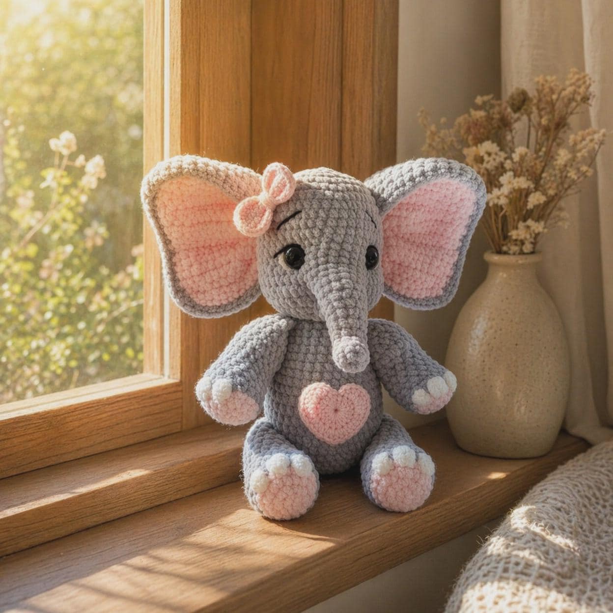 Einfaches häkeln Elefanten Muster, Amigurumi Digital Download PDF, süßes Tierspielzeug, Patron häkeln Elefanten, neues Baby Geschenk