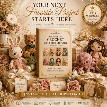 Mega-Häkelmuster-Bundle (PDF) | Amigurumi-Muster-Megasammlung | Anfängerfreundliches Plüschtier-Muster | Niedliches Tier | Sofort-Download