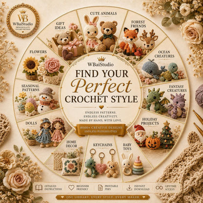 Mega-Häkelmuster-Bundle (PDF) | Amigurumi-Muster-Megasammlung | Anfängerfreundliches Plüschtier-Muster | Niedliches Tier | Sofort-Download