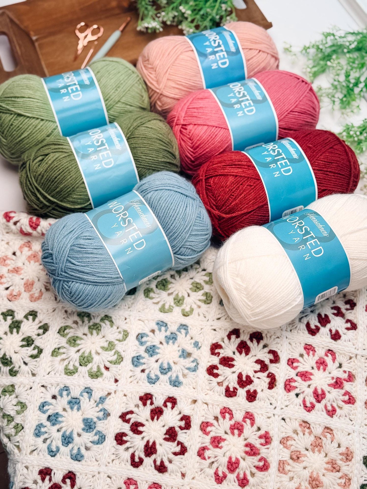 HÄKELANLEITUNG + VIDEO: Blossom Granny Square-Decke | Flower Granny Square-Decke | 9 Größen von Lovey bis Twin | Sofortiger PDF-Download
