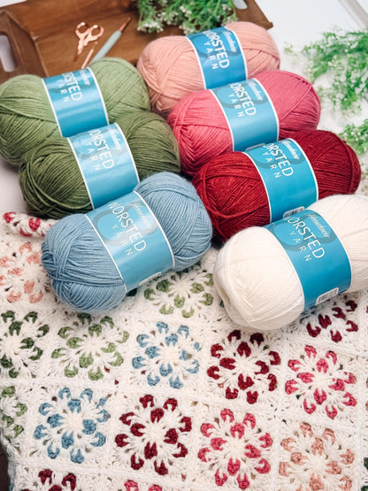 HÄKELANLEITUNG + VIDEO: Blossom Granny Square-Decke | Flower Granny Square-Decke | 9 Größen von Lovey bis Twin | Sofortiger PDF-Download
